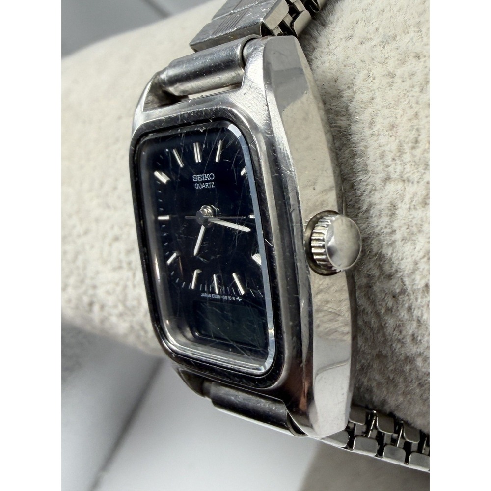 Seiko E029-5430 New Battery Ladies Watch 23MM 6" Stretch Band Analog/Digital - Picture 2 of 10